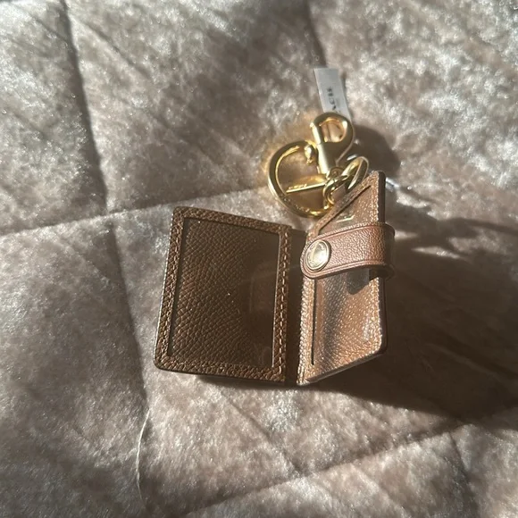 New- Coach Gold tone and Brown Keychain - Picture 9 of 16